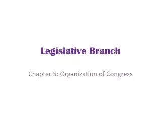 Legislative Branch