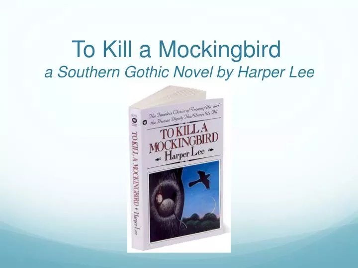 to kill a mockingbird a southern gothic novel by harper lee