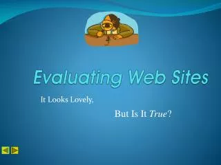 Evaluating Web Sites