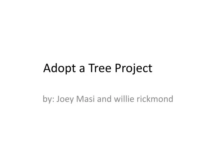 adopt a tree project