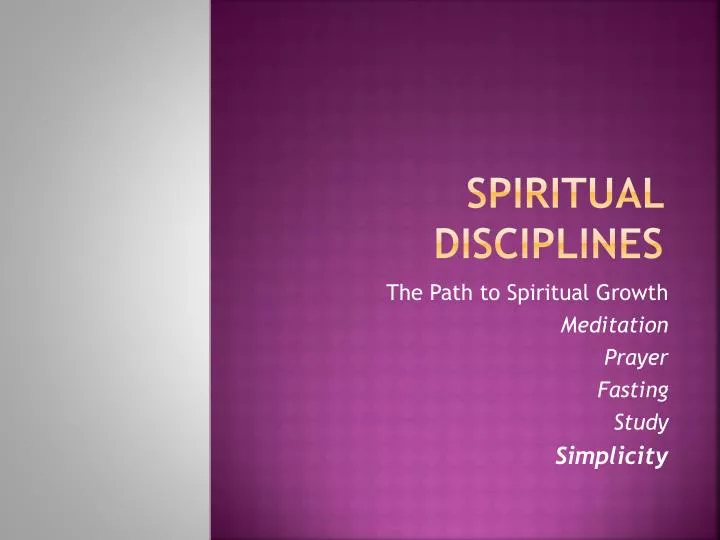 spiritual disciplines