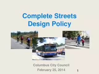 Complete Streets Design Policy