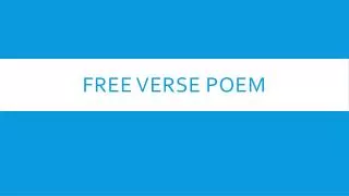 Free Verse Poem