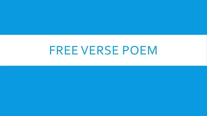 free verse poem