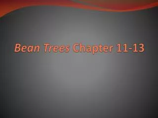 Bean Trees Chapter 11-13