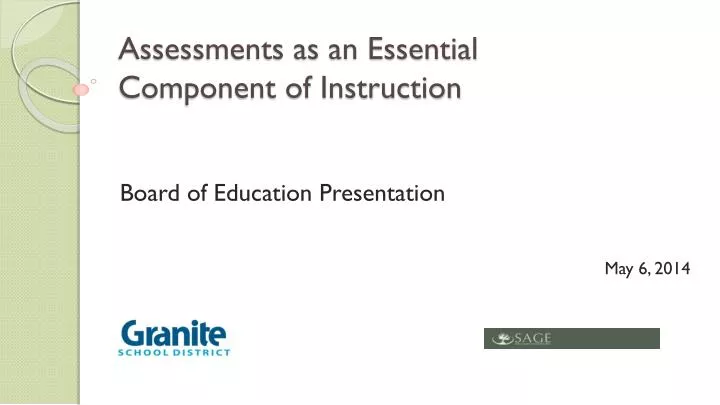assessments as an essential component of instruction