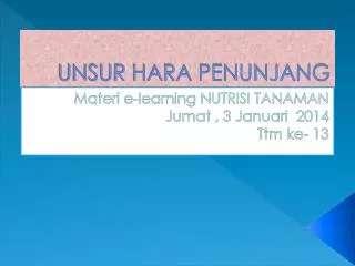 unsur hara penunjang