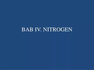 bab iv nitrogen