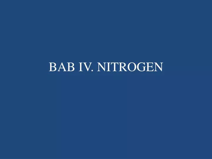 bab iv nitrogen