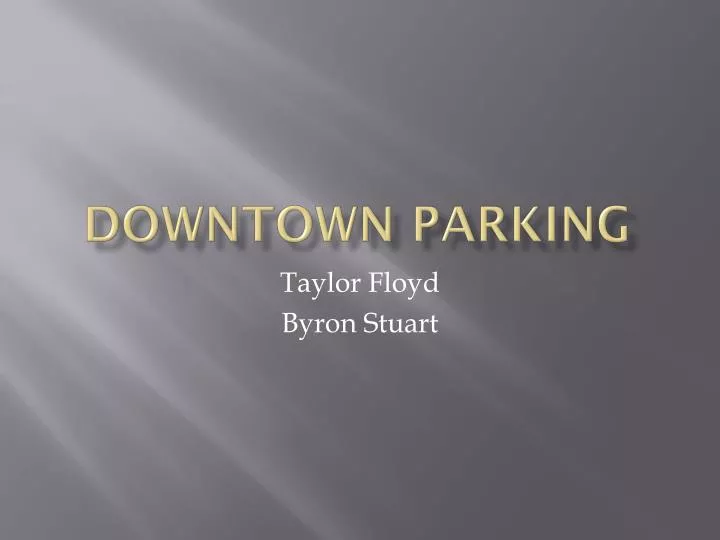 downtown parking