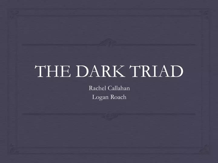 the dark triad