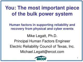 You: The most important piece of the bulk power system