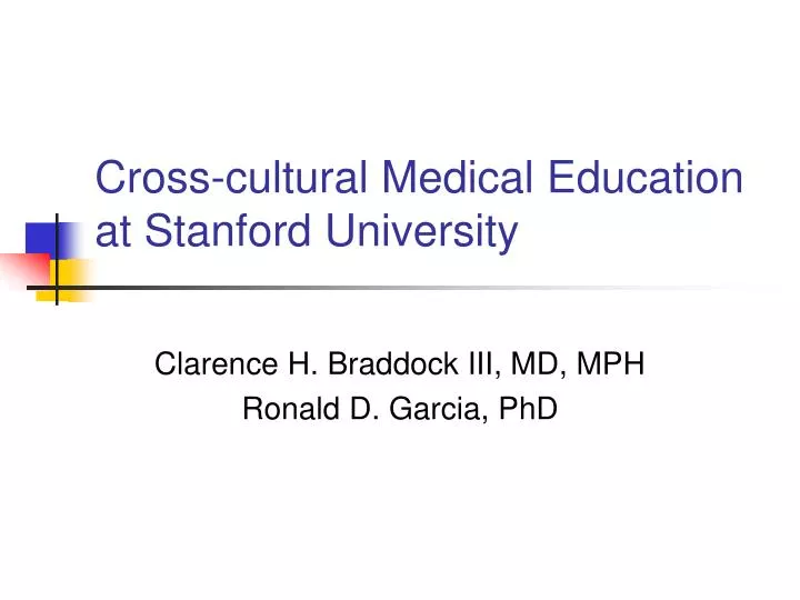 cross cultural medical education at stanford university