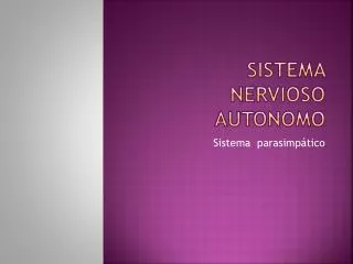 sistema nervioso autonomo