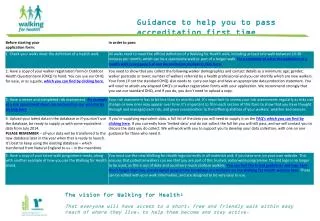 Guidance to help you to pass accreditation first time