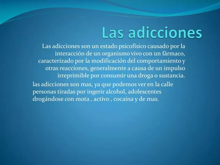 las adicciones