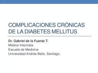 Complicaciones crónicas de la diabetes mellitus