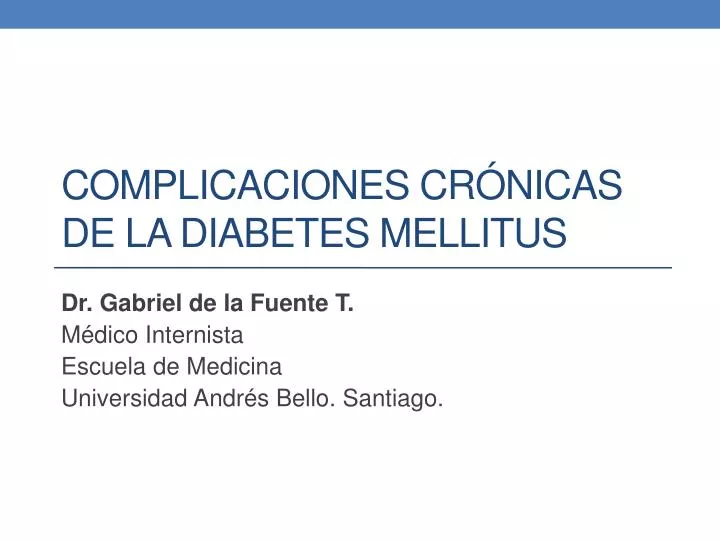 complicaciones cr nicas de la diabetes mellitus