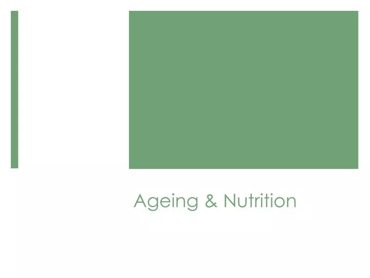 ageing nutrition