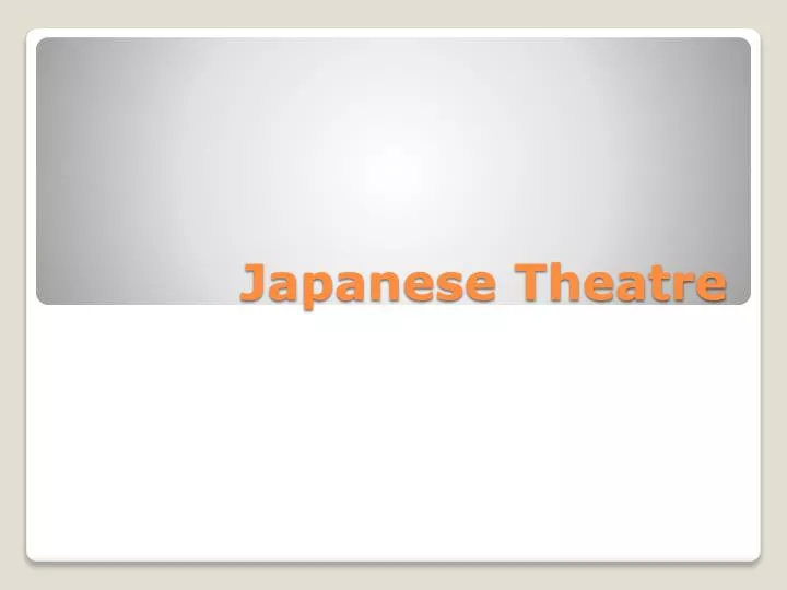 japanese theatre