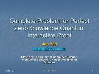 Complete Problem for Perfect Zero-Knowledge Quantum Interactive Proof