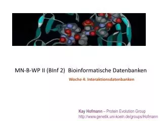 MN-B-WP II (BInf 2) Bioinformatische Datenbanken