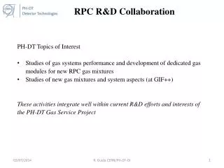 RPC R&amp;D Collaboration