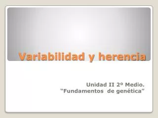 variabilidad y herencia