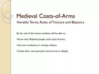 Medieval Coats-of-Arms