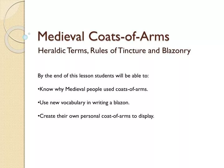 medieval coats of arms