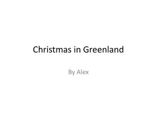 Christmas in Greenland