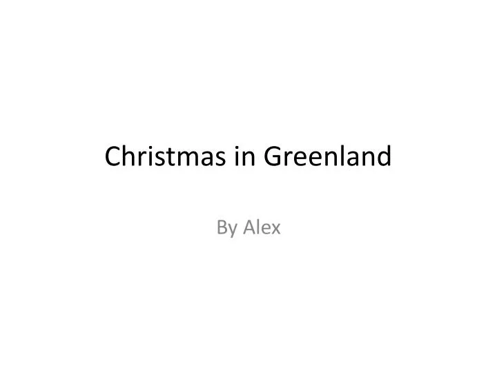 christmas in greenland