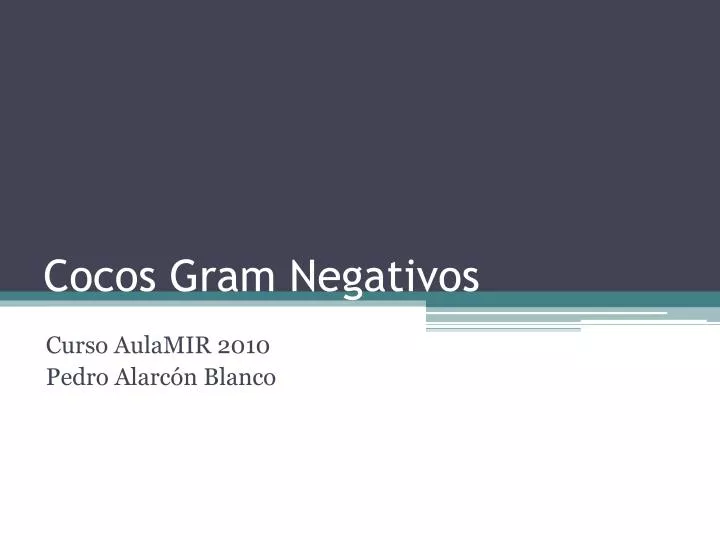 cocos gram negativos