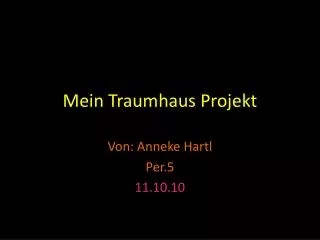 mein traumhaus projekt