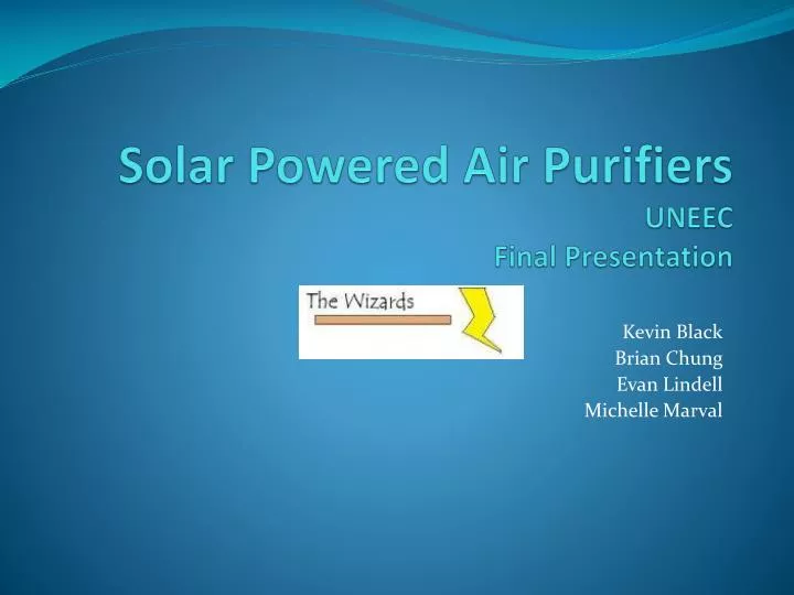 solar powered air purifiers uneec final presentation