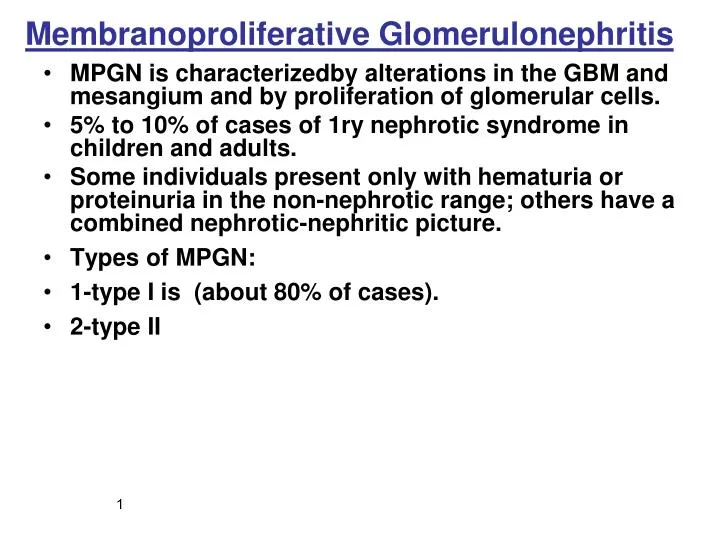 membranoproliferative glomerulonephritis