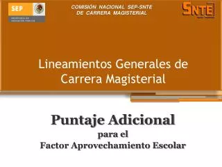 lineamientos generales de carrera magisterial