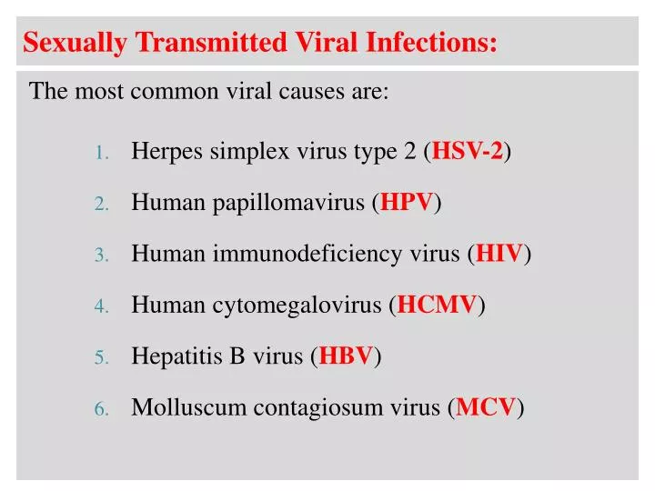 sexually transmitted viral infections
