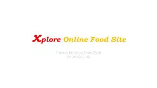 x plore Online Food Site