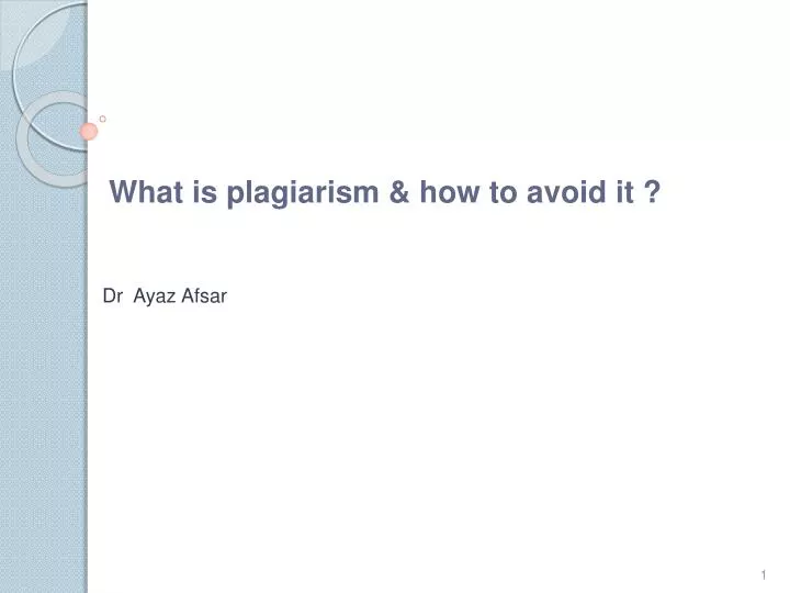 what is plagiarism how to avoid it