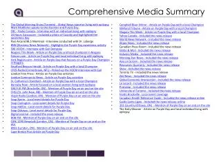 Comprehensive Media Summary