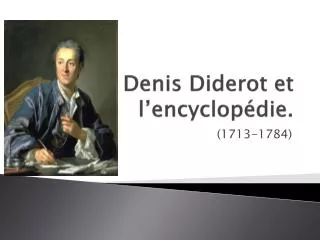 denis diderot et l encyclop die