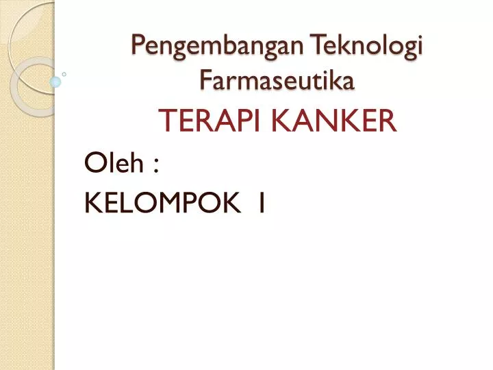 pengembangan teknologi farmaseutika