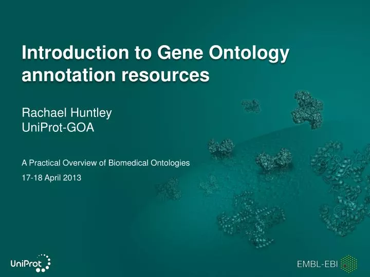 introduction to gene ontology annotation resources