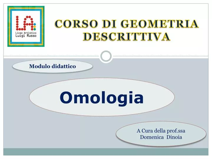 corso di geometria descrittiva