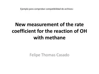 New measurement of the rate coefficient for the reaction of OH with methane