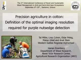 Precision agriculture in cotton: