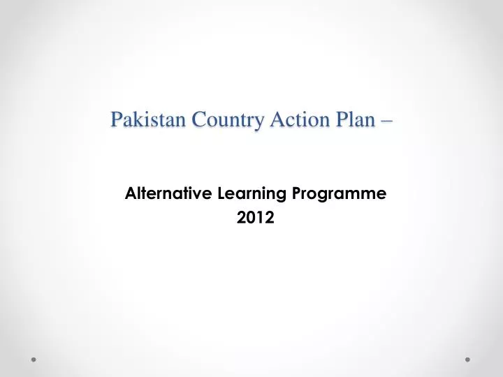 pakistan country action plan