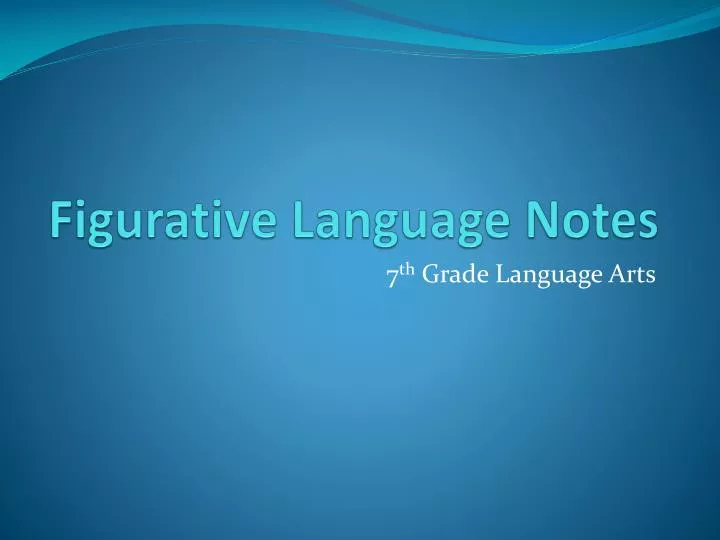 figurative language notes
