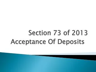 Section 73 of 2013